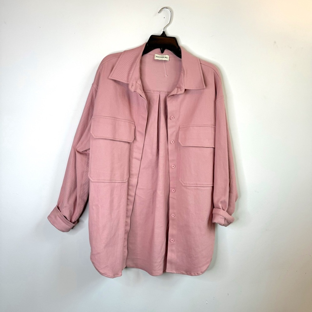NICHOLAS Calista Shacket In Rose - Picture 2 of 10
